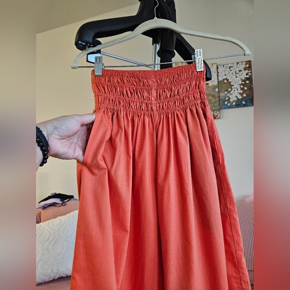 Vince Smocked Culotte High Waist Pull On Wide Leg Pants - Picture 6 of 9